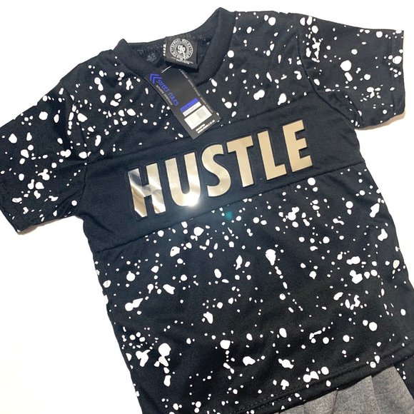 BOY'S EMB JSY TEE W/ FRENCH TERRY SHORT B2FT-2 - Picture 2 of 3